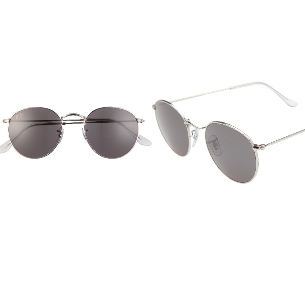 Ray Ban 50mm Polarized Round Metal Sunglasses